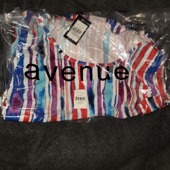 Liv Pleat Print Tunic - berry stripe - Picture 2 of 7